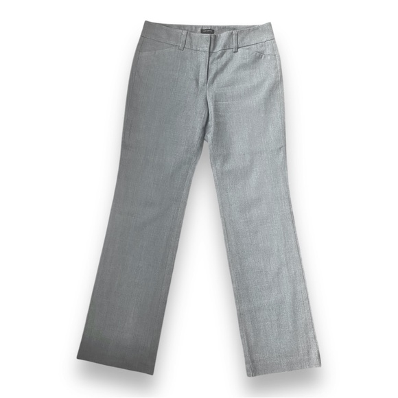 Ann Taylor Signature Pant Sz 0 straight leg trouser with lining wool blend gray - Picture 1 of 16